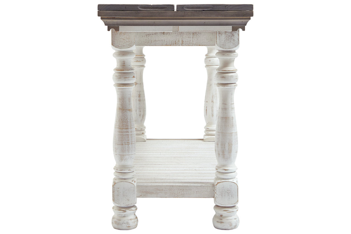 Havalance Gray/White Sofa/Console Table