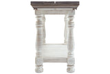 Havalance Gray/White Sofa/Console Table