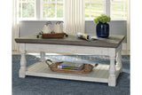 Havalance Gray/White Lift-Top Coffee Table