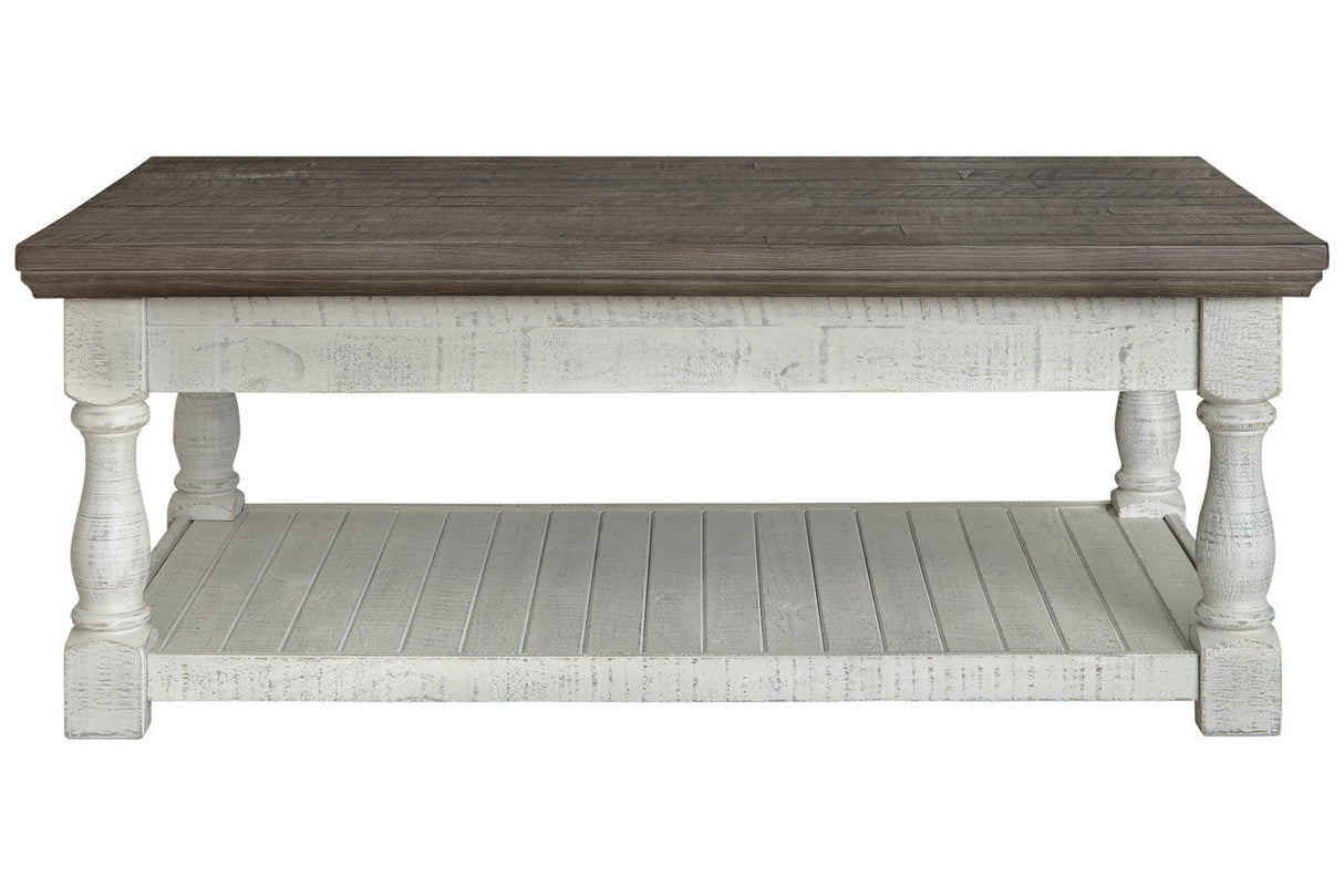 Havalance Gray/White Lift-Top Coffee Table