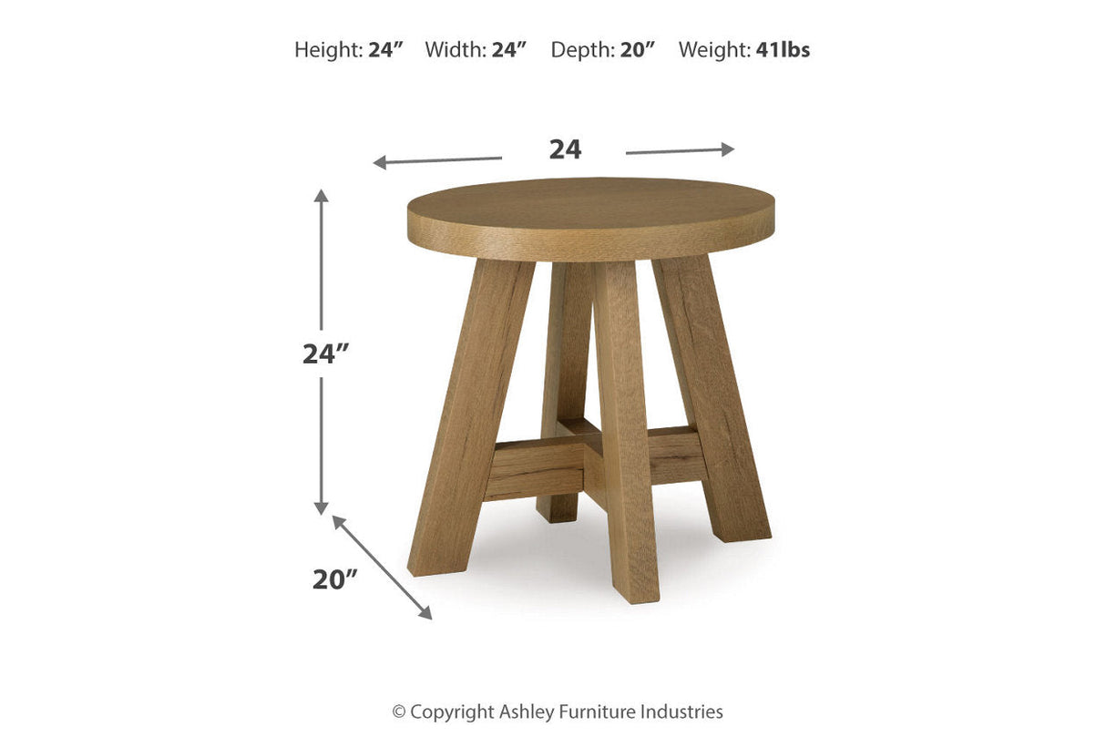 Brinstead Light Brown Coffee Table and 2 End Tables