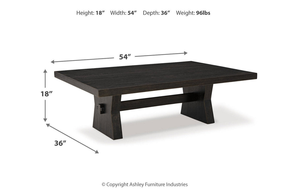 Galliden Black Coffee Table and 2 End Tables