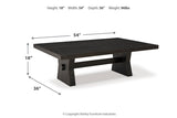 Galliden Black Coffee Table and 2 End Tables