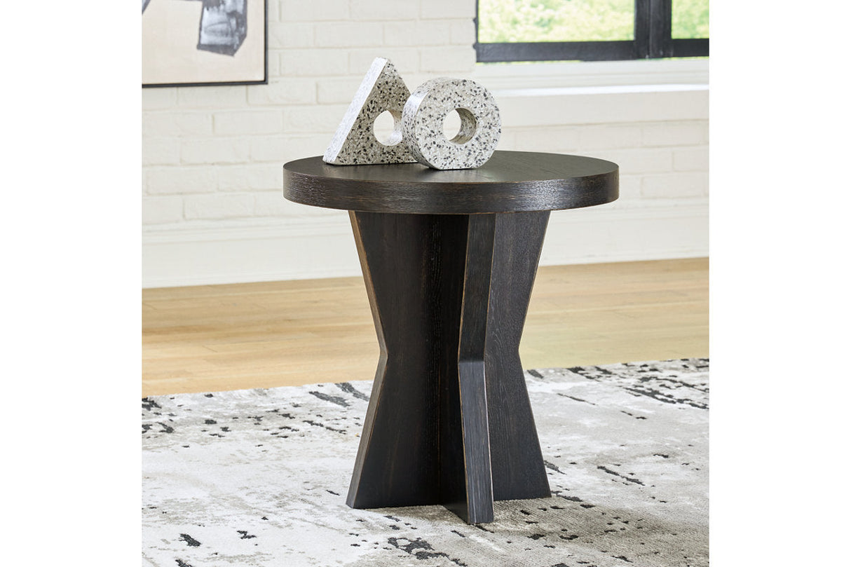 Galliden Black Coffee Table and 2 End Tables