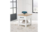 Ashbryn White/Natural Coffee Table and 2 End Tables