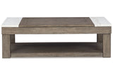 Loyaska Grayish Brown/White Lift-top Coffee Table and 2 End Tables