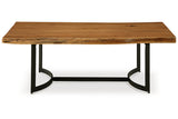 Fortmaine Brown/Black Coffee Table and 2 End Tables