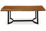 Fortmaine Brown/Black Coffee Table and 2 End Tables