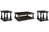 Mallacar Black Coffee Table and 2 End Tables