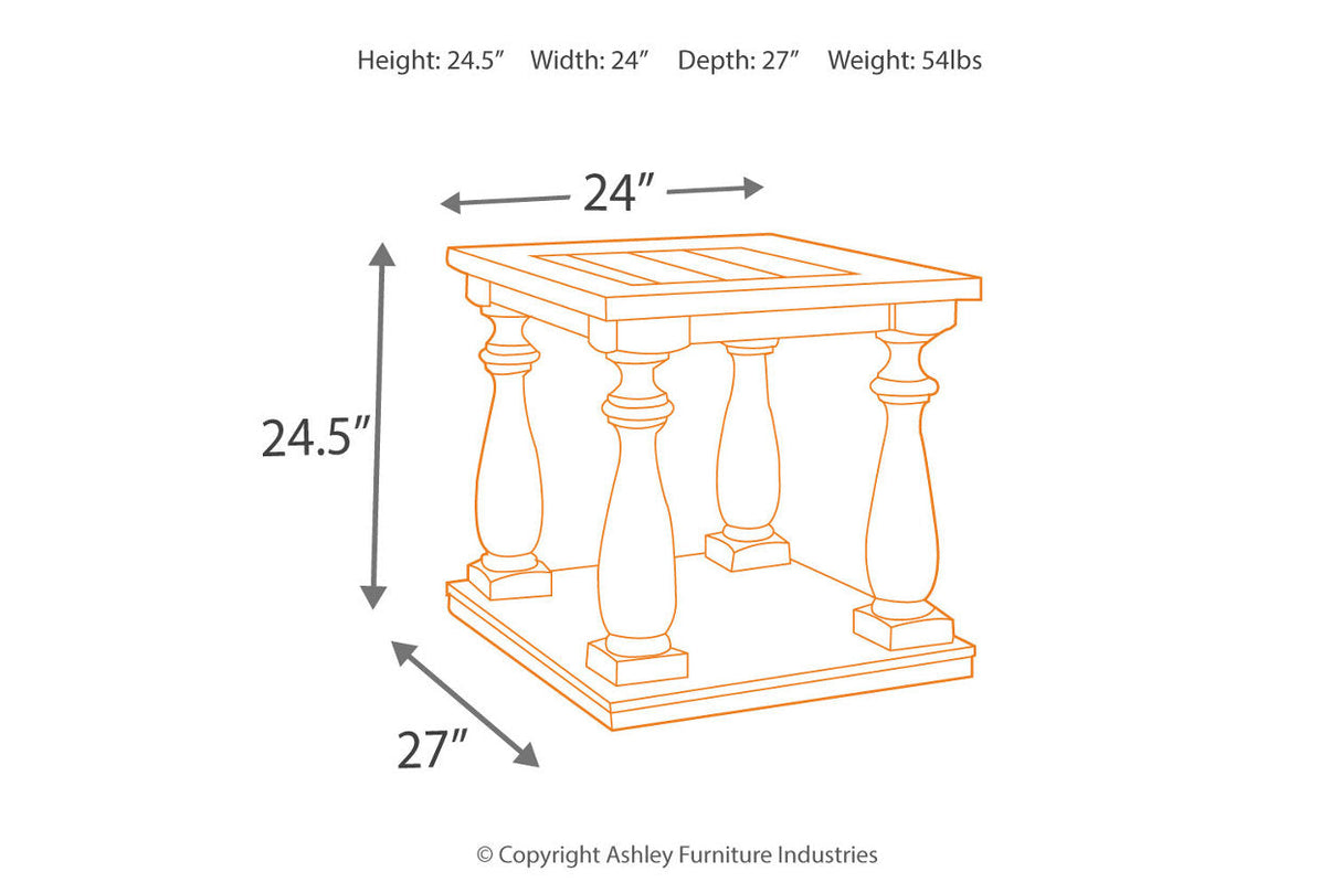 Mallacar Black End Table