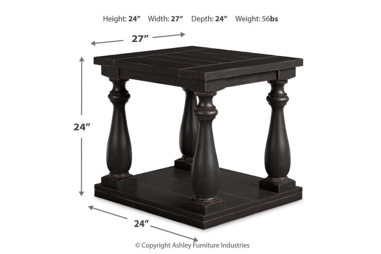 Mallacar Black Coffee Table and 2 End Tables