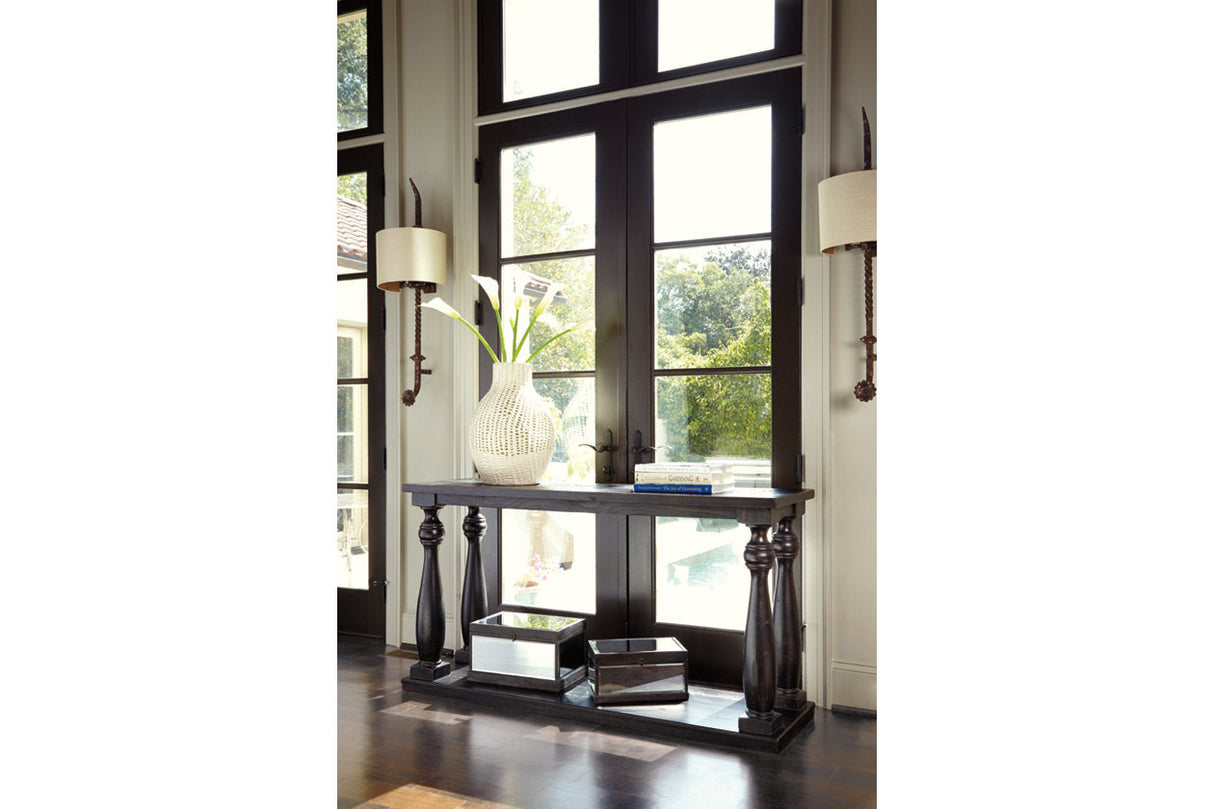 Mallacar Black Sofa/Console Table