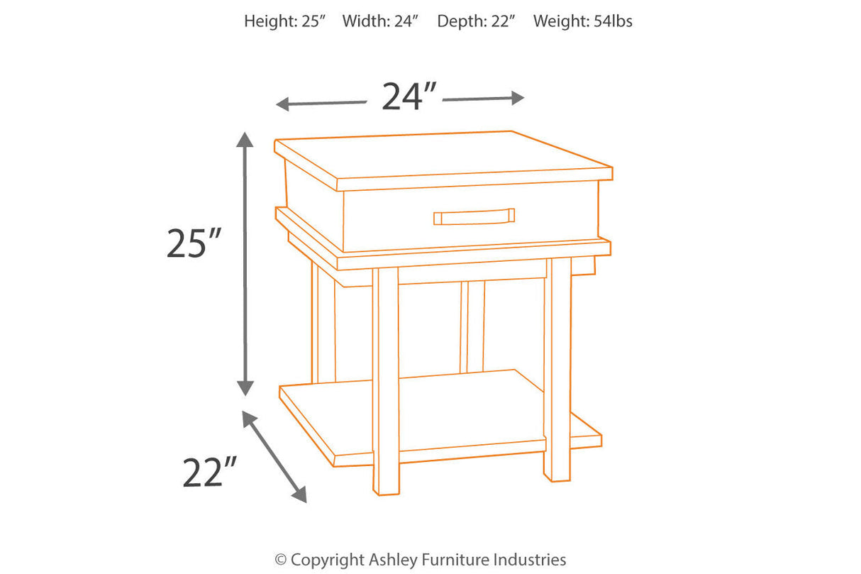 Stanah Two-tone End Table