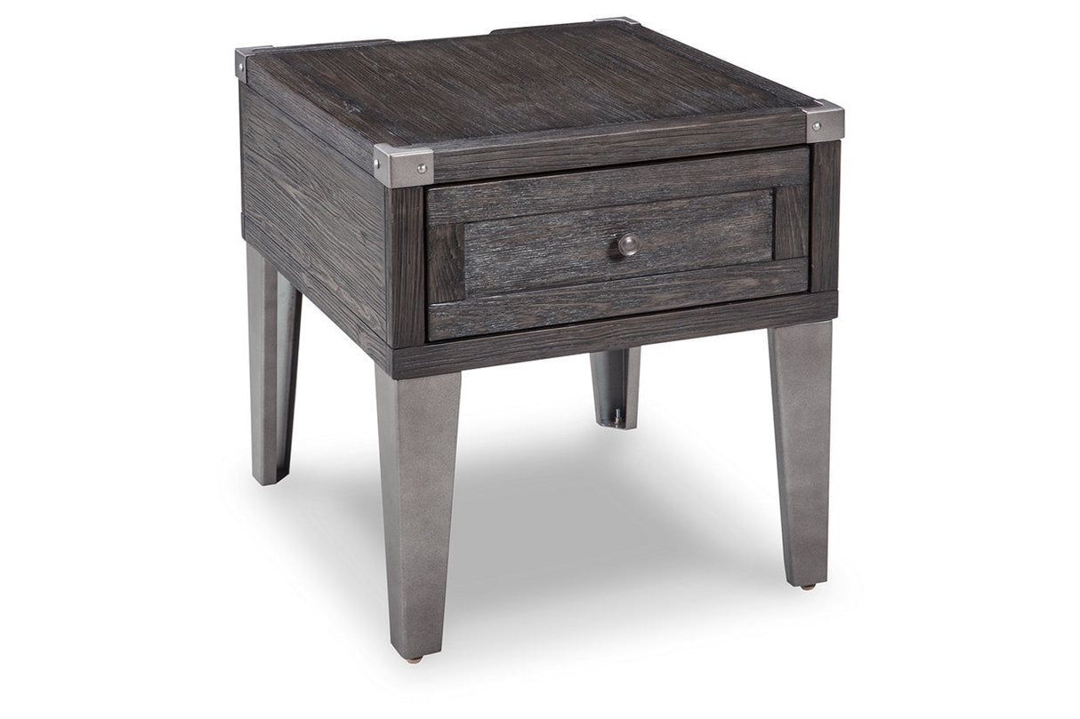 Todoe Dark Gray Coffee Table and End Table