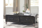 Todoe Dark Gray Coffee Table with Lift Top