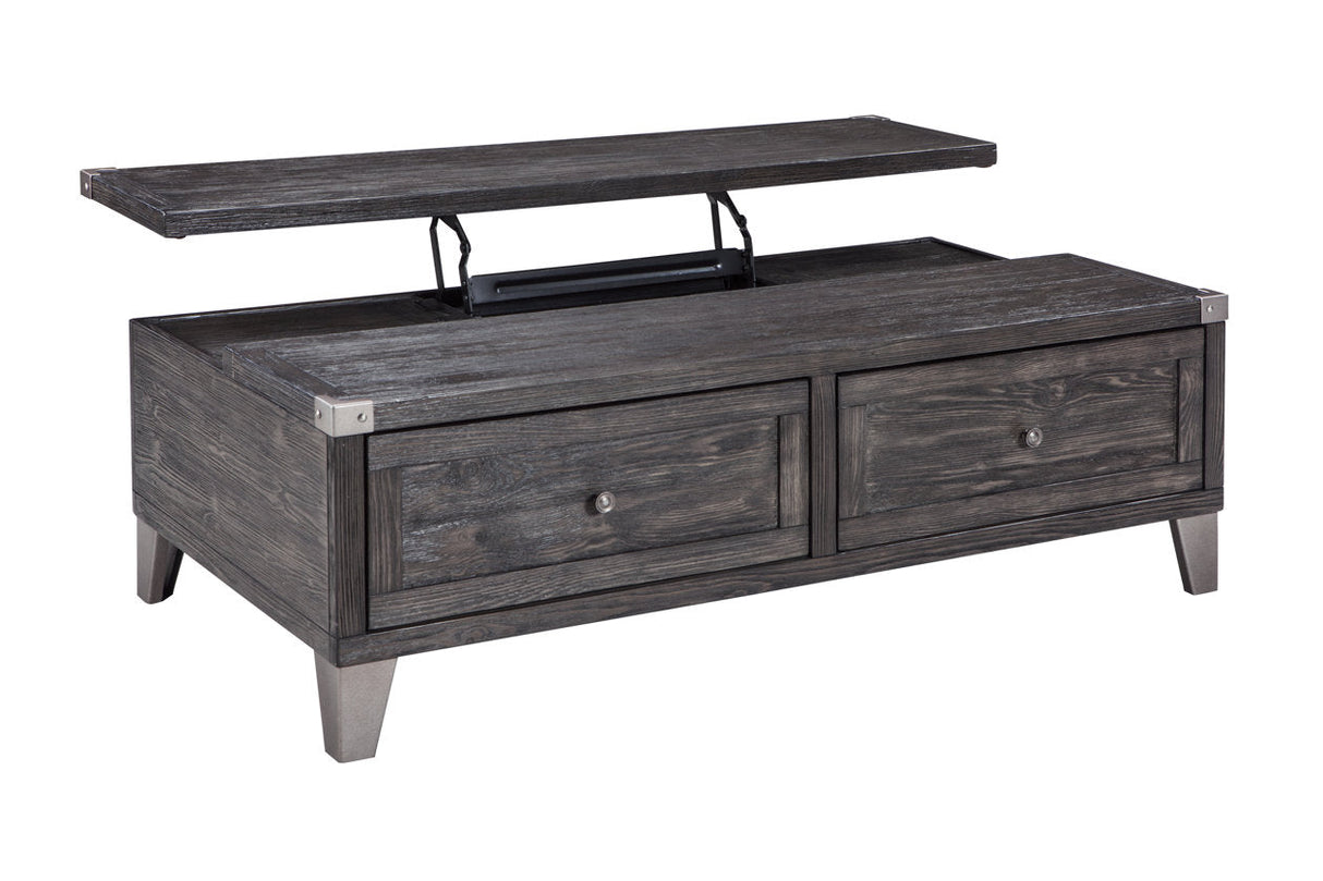 Todoe Dark Gray Coffee Table with Lift Top