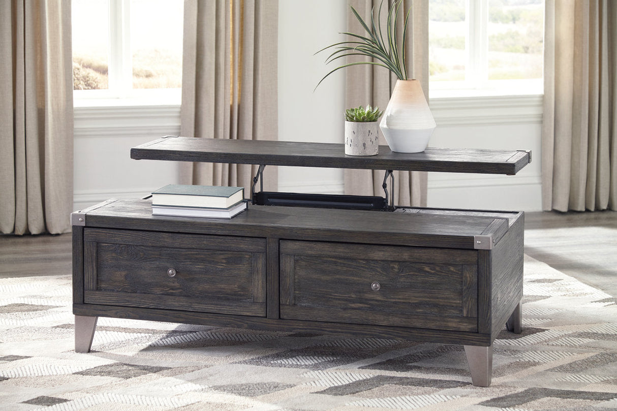 Todoe Dark Gray Coffee Table with Lift Top