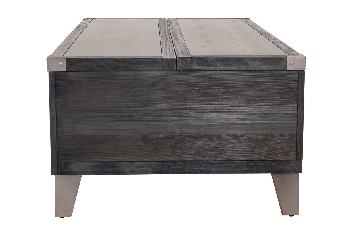 Todoe Dark Gray Coffee Table with Lift Top