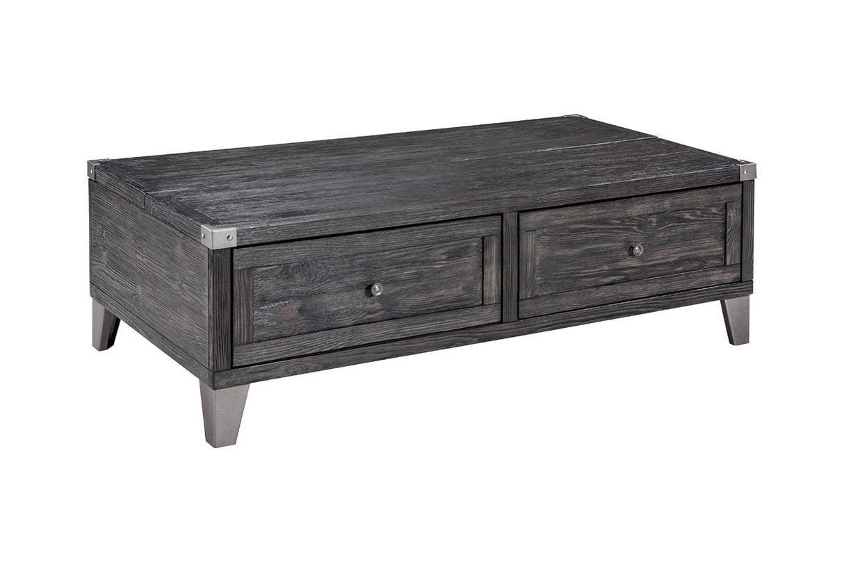 Todoe Dark Gray Coffee Table with Lift Top