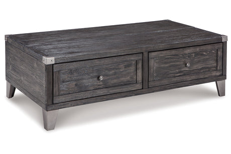 Todoe Dark Gray Coffee Table and 2 End Tables