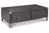 Todoe Dark Gray Coffee Table and End Table