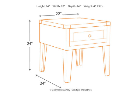 Chazney Rustic Brown End Table