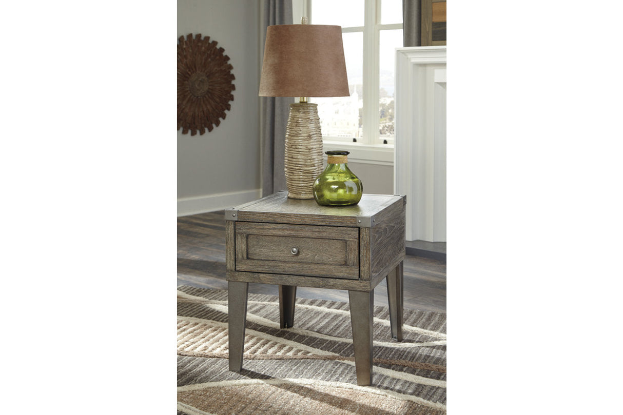 Chazney Rustic Brown End Table