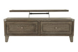 Chazney Rustic Brown Coffee Table with Lift Top