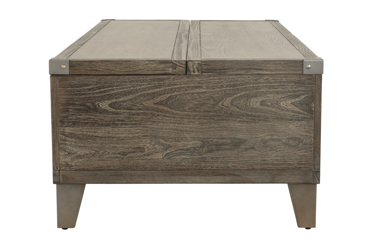 Chazney Rustic Brown Coffee Table with Lift Top