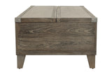 Chazney Rustic Brown Coffee Table with Lift Top