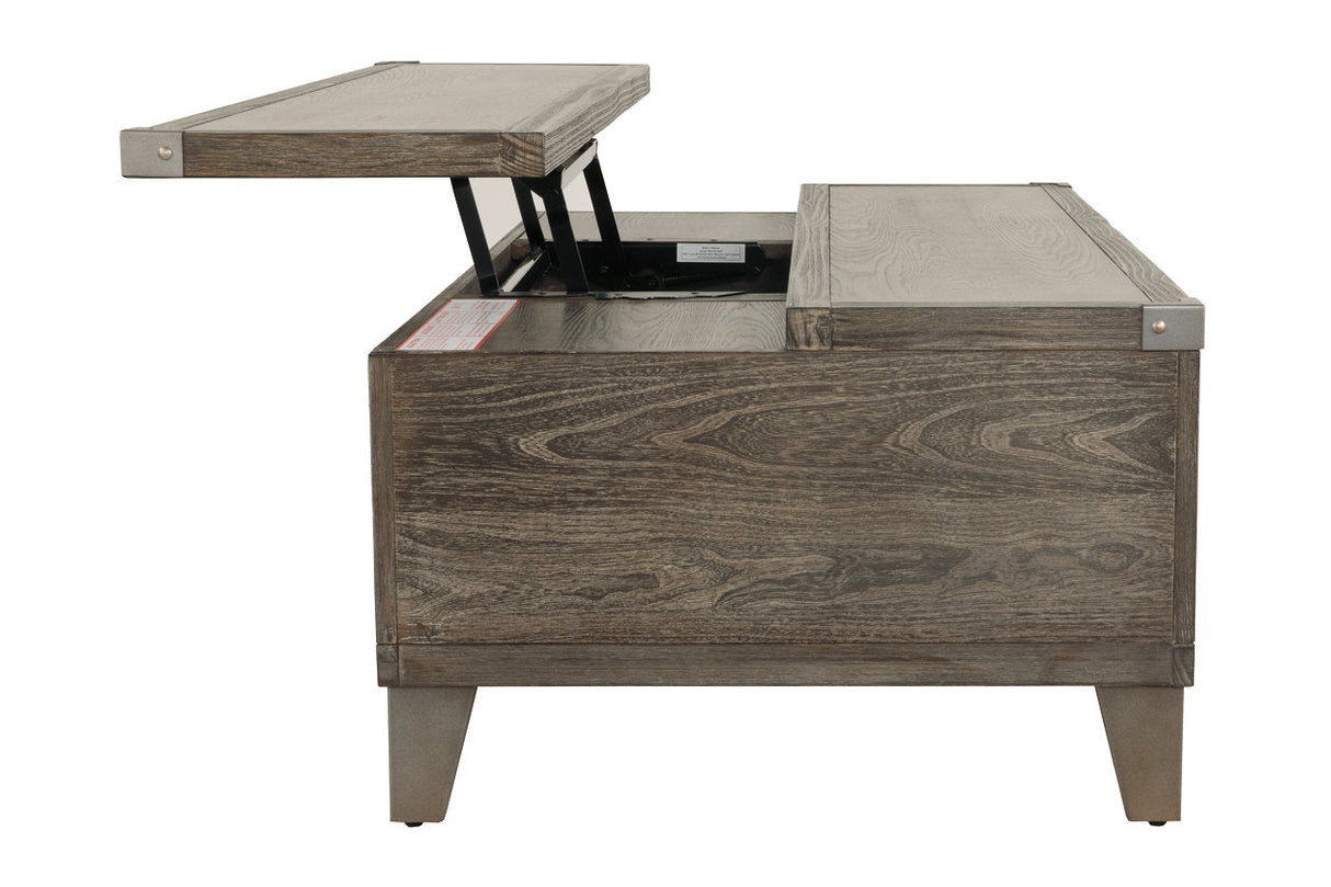 Chazney Rustic Brown Coffee Table with Lift Top