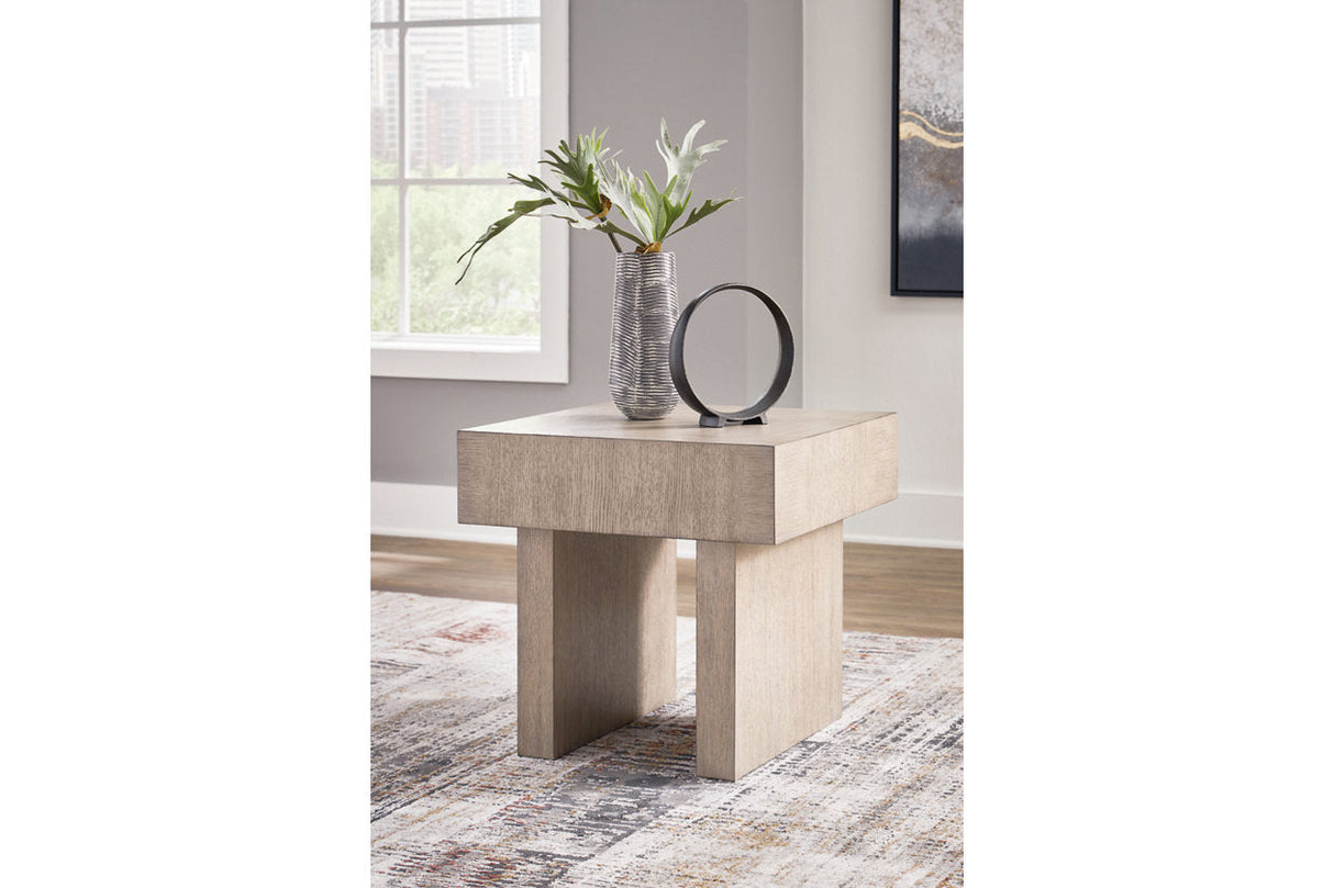 Jorlaina Light Grayish Brown Coffee Table and 2 End Tables