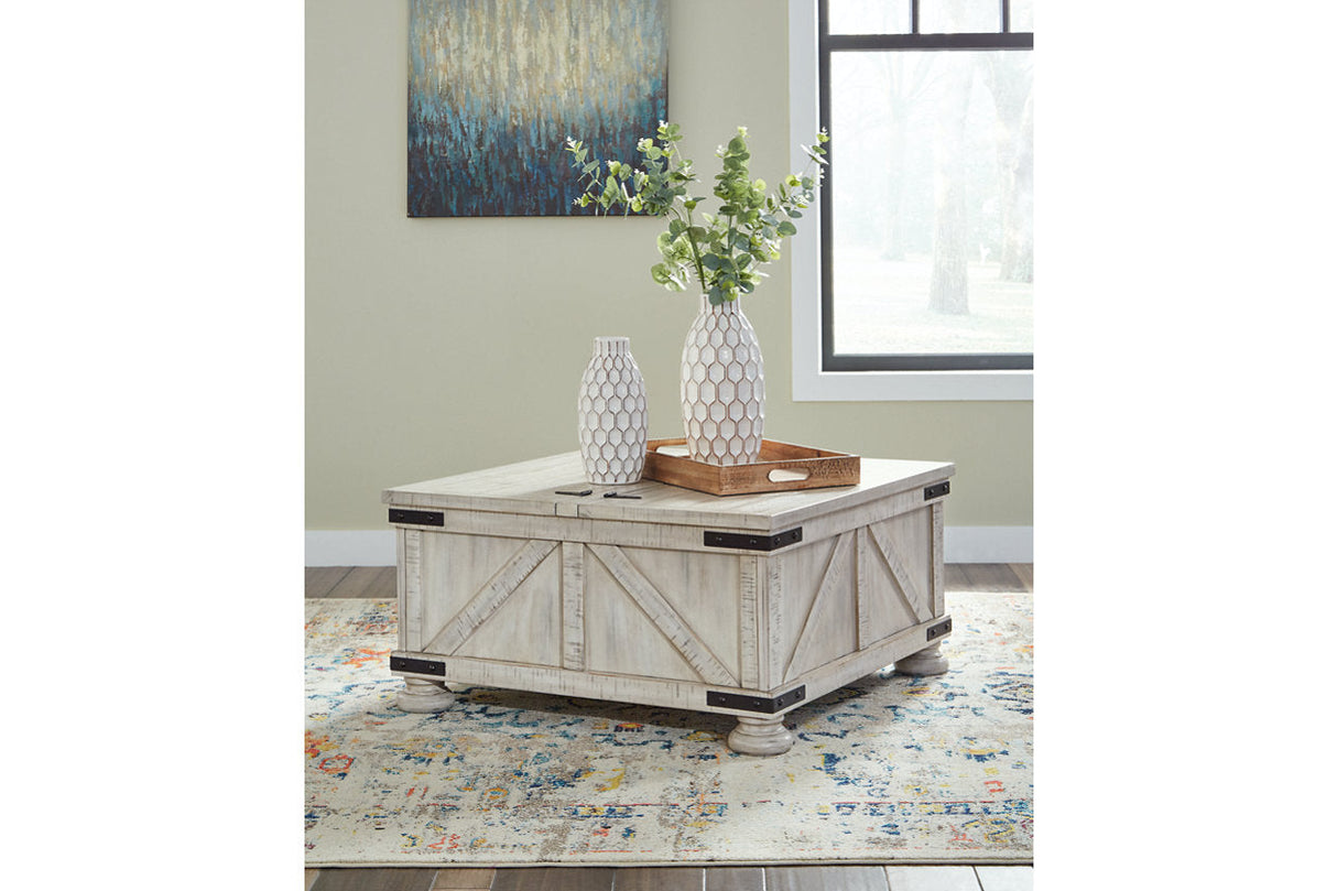 Carynhurst Whitewash Coffee Table and 2 End Tables