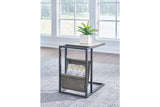 Freslowe Light Brown/Black Chairside End Table