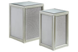 Traleena Silver Finish Nesting End Table