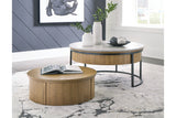 Fridley Brown/Black Coffee Table and 2 End Tables