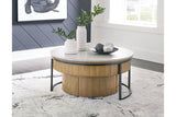 Fridley Brown/Black Coffee Table and 2 End Tables