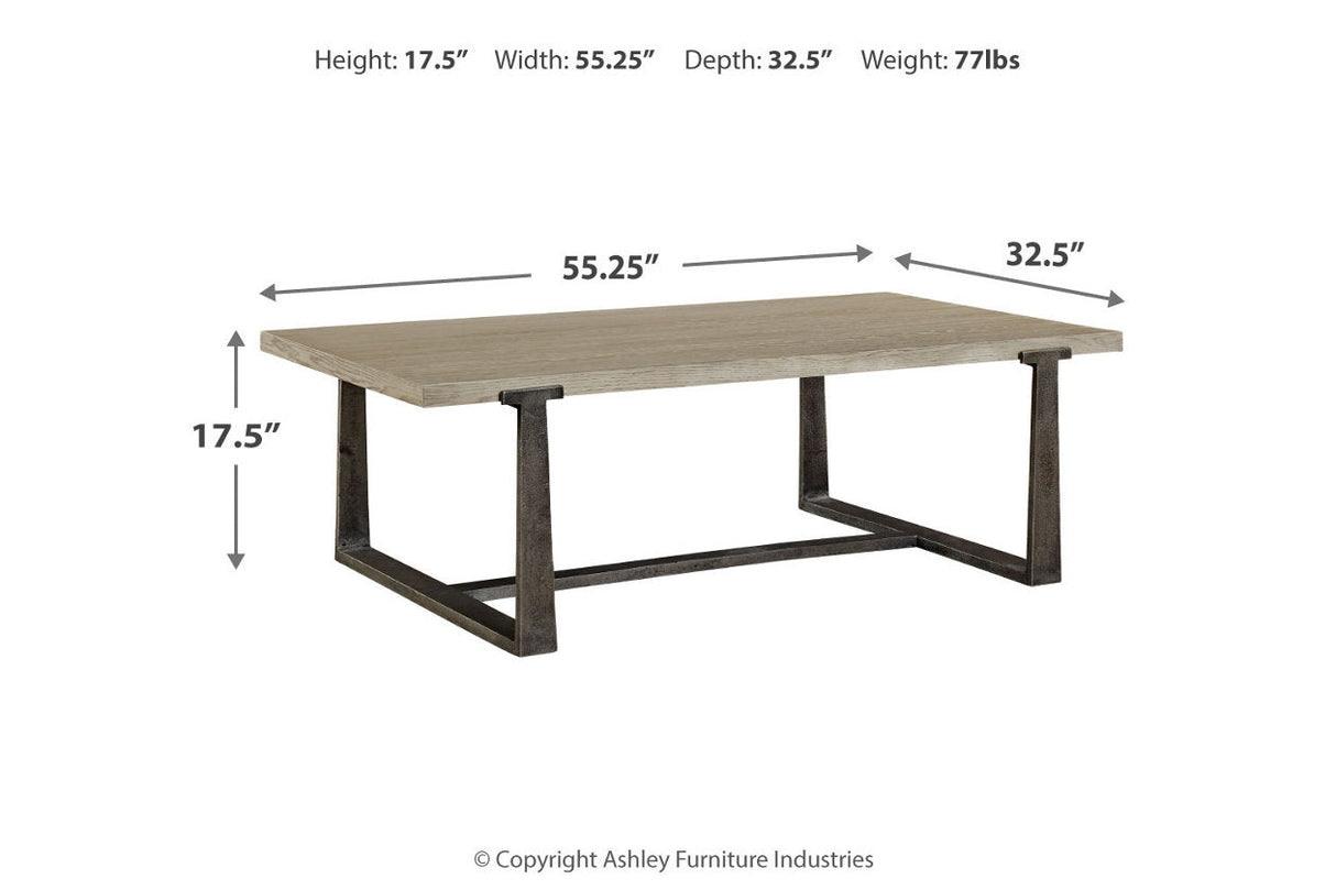 Dalenville Gray Coffee Table and 2 End Tables