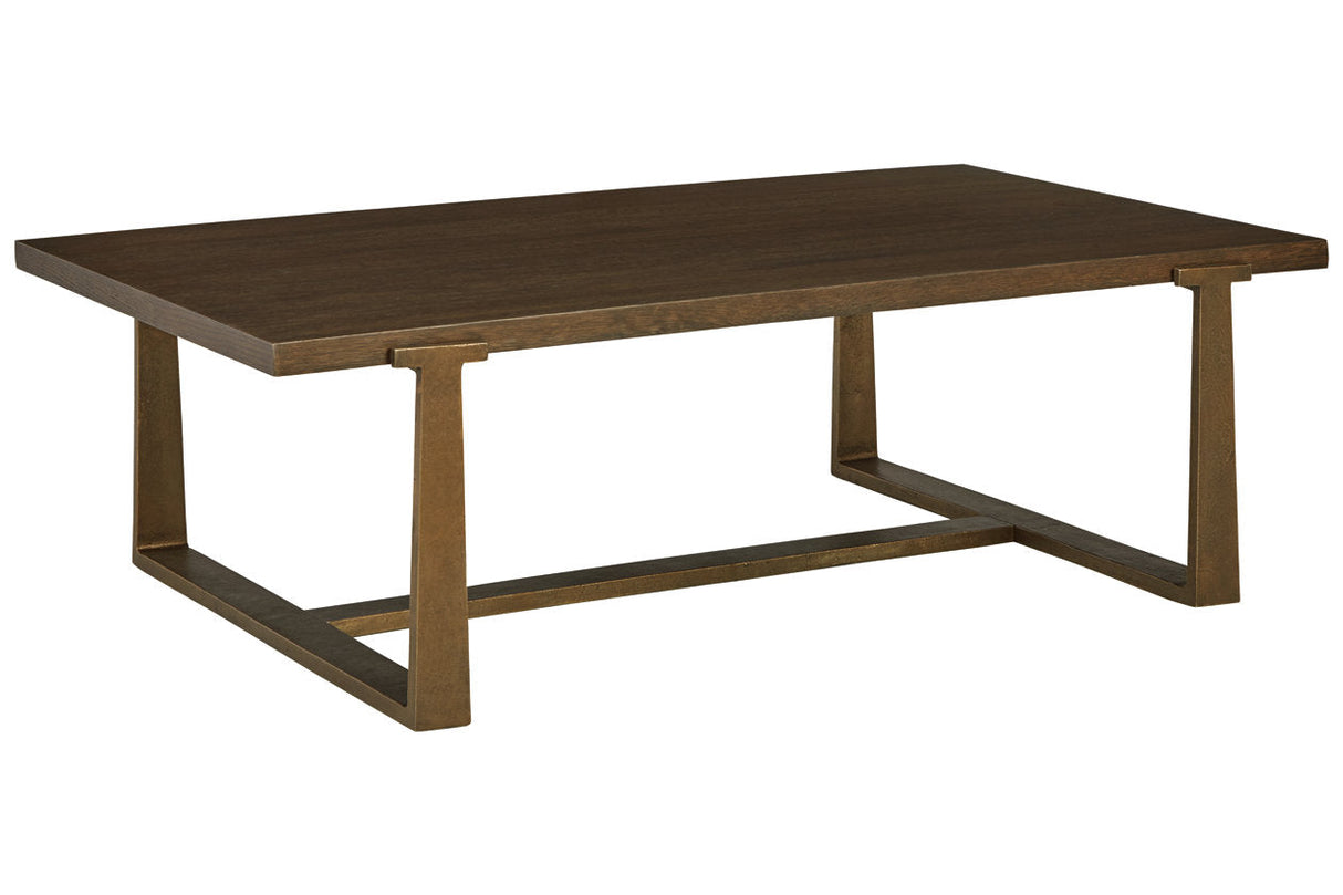 Balintmore Brown/Gold Finish Coffee Table