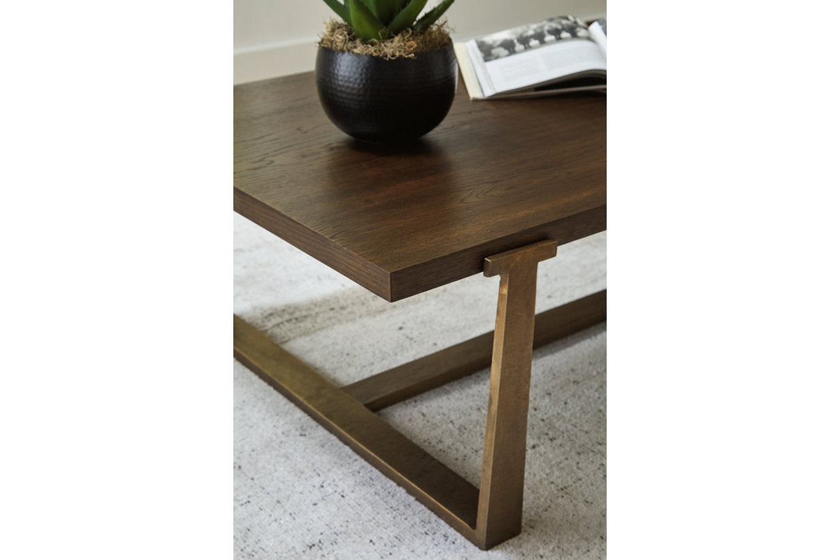 Balintmore Brown/Gold Finish Coffee Table