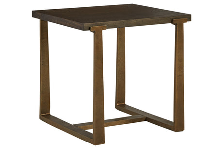 Balintmore Brown/Gold Finish End Table