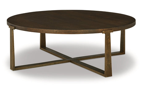 Balintmore Brown/Gold Finish Coffee Table and 2 End Tables