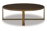 Balintmore Brown/Gold Finish Coffee Table and 2 End Tables