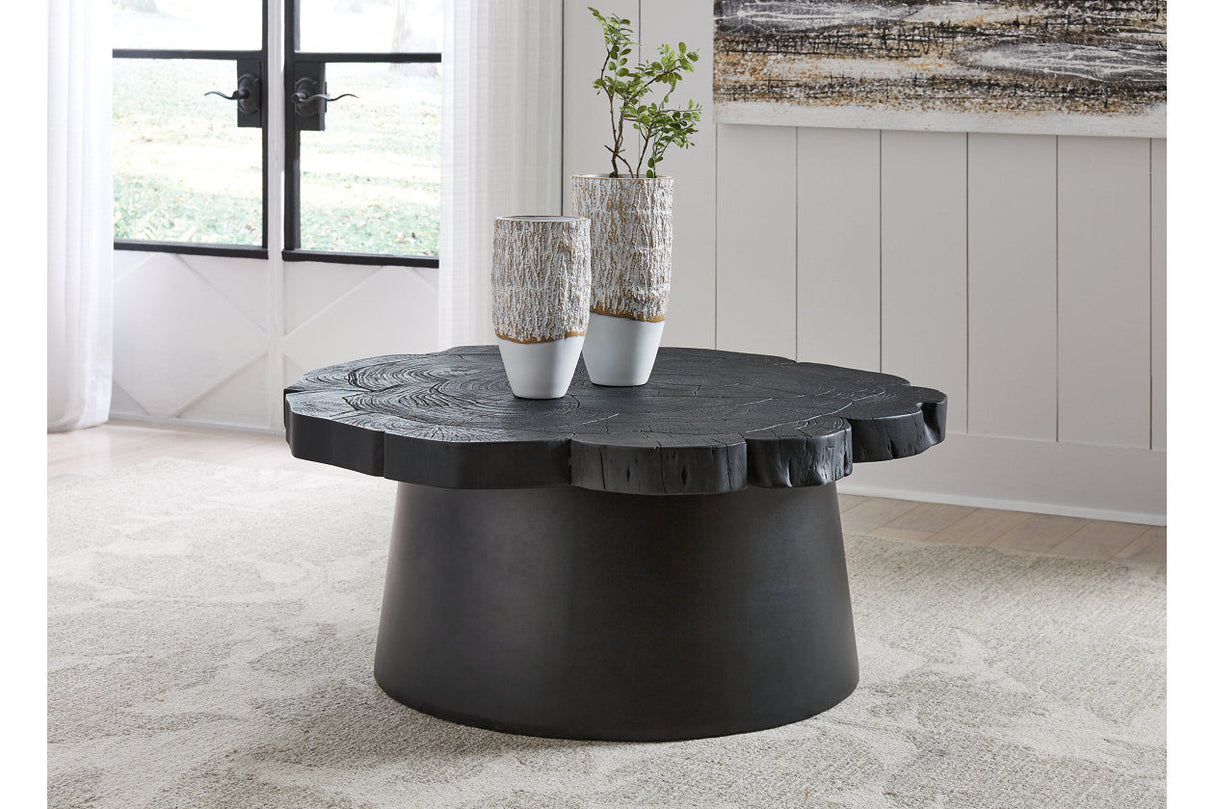 Wimbell Black Coffee Table and 2 End Tables