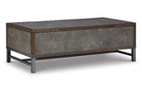 Derrylin Brown Lift-top Coffee Table and 2 Chairside End Tables