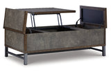 Derrylin Brown Lift-top Coffee Table and 2 Chairside End Tables