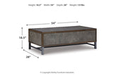 Derrylin Brown Lift-top Coffee Table and 2 Chairside End Tables