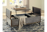 Derrylin Brown Lift-top Coffee Table and 2 Chairside End Tables