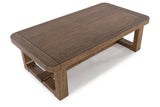 Cabalynn Light Brown Coffee Table and 2 End Tables