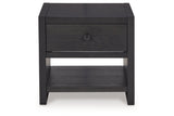 Foyland Black Coffee Table and 2 End Tables